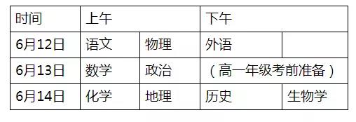 2022年湖南省高中學(xué)考考試時(shí)間、科目安排表
