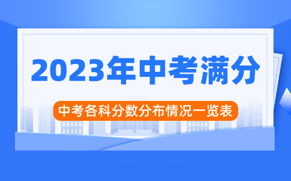 2023年中考滿分是多少分,中考各科分數(shù)分布情況一覽表