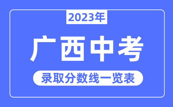 2023年廣西中考錄取分數(shù)線,廣西中考分數(shù)線是多少