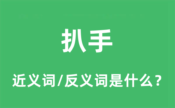 扒手的近義詞和反義詞是什么,扒手是什么意思