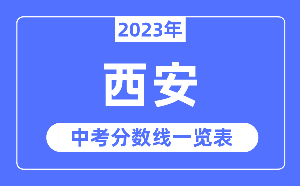 2023年西安市中考錄取分?jǐn)?shù)線,西安中考分?jǐn)?shù)線是多少