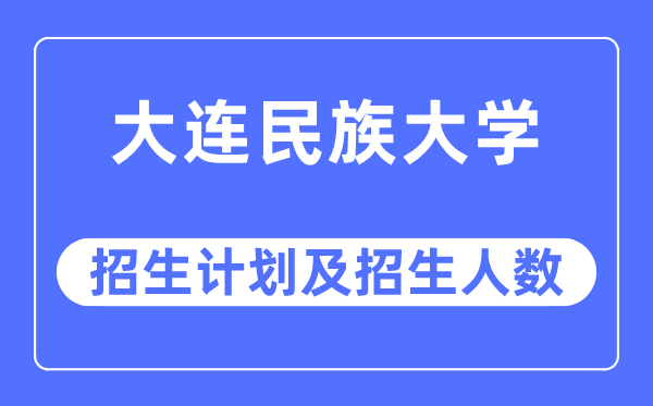 2023年大連民族大學(xué)各省招生計(jì)劃及各專業(yè)招生人數(shù)是多少