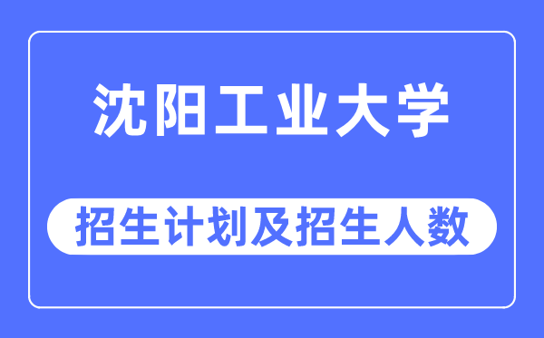 2023年沈陽(yáng)工業(yè)大學(xué)各省招生計(jì)劃及各專業(yè)招生人數(shù)是多少