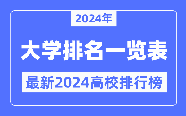 2024年全國(guó)大學(xué)排名一覽表,最新2024高校排行榜