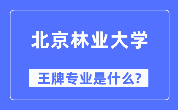北京林業(yè)大學王牌專業(yè)是什么,有哪些專業(yè)比較好？