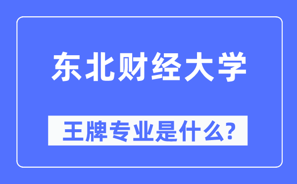 東北財經(jīng)大學(xué)王牌專業(yè)是什么,有哪些專業(yè)比較好？