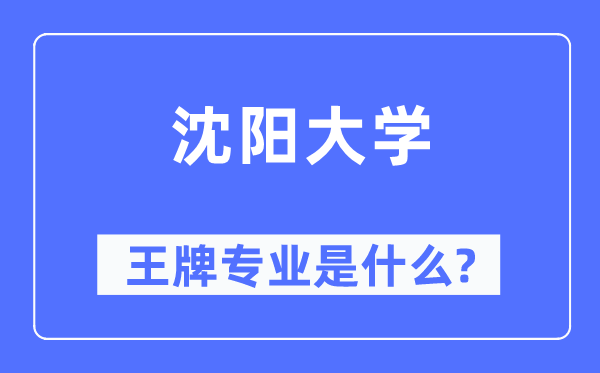 沈陽大學(xué)王牌專業(yè)是什么,有哪些專業(yè)比較好？