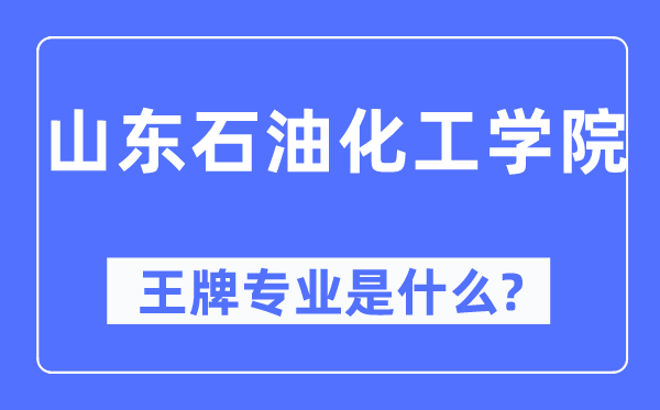 山東石油化工學(xué)院王牌專業(yè)是什么,有哪些專業(yè)比較好？