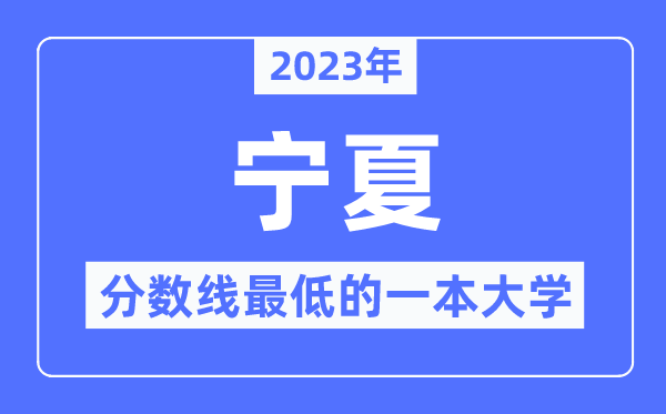 2023年寧夏分數線最低的一本大學有哪些？