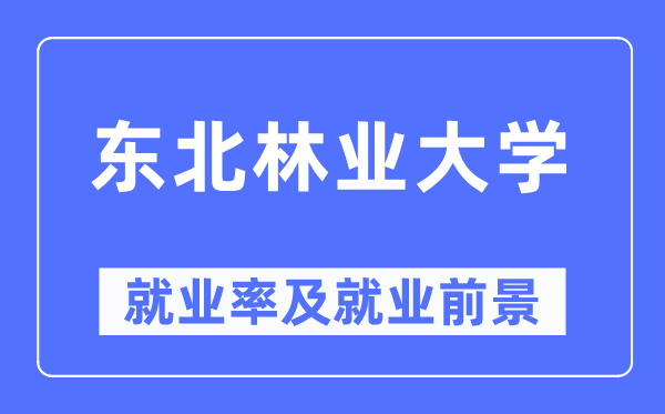 東北林業(yè)大學(xué)就業(yè)率及就業(yè)前景怎么樣,好就業(yè)嗎？