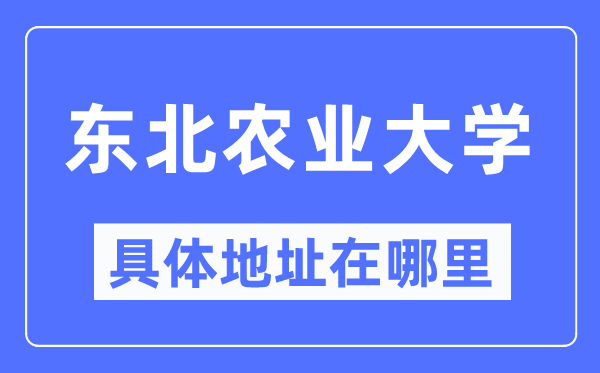 東北農(nóng)業(yè)大學(xué)具體地址在哪里,在哪個(gè)城市，哪個(gè)區(qū)？