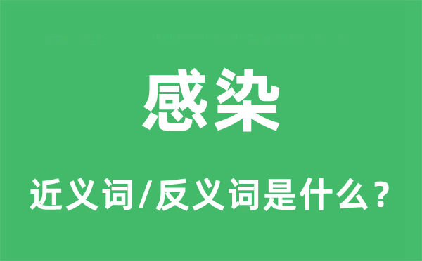感染的近義詞和反義詞是什么,感染是什么意思