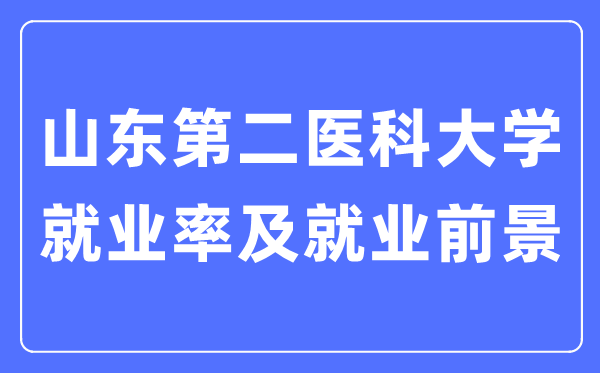 山東第二醫(yī)科大學(xué)就業(yè)率及就業(yè)前景怎么樣,好就業(yè)嗎？