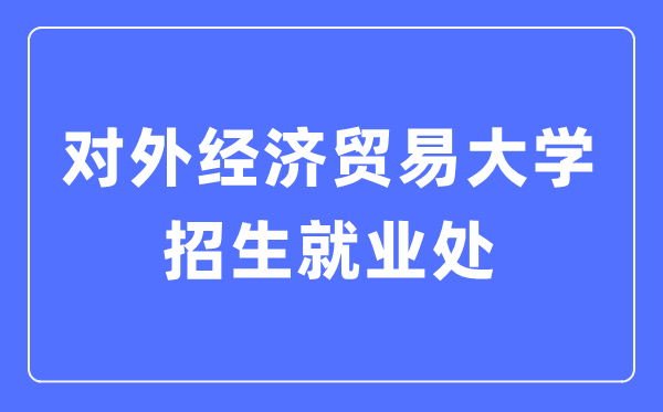 對外經(jīng)濟貿(mào)易大學(xué)招生就業(yè)處入口（https://aeo.uibe.edu.cn/）