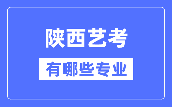 陜西藝考有哪些專業(yè),陜西藝術(shù)統(tǒng)考選什么專業(yè)？