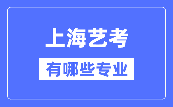 上海藝考有哪些專業(yè),上海藝術(shù)統(tǒng)考選什么專業(yè)？