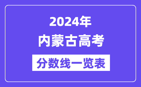 2024年內(nèi)蒙古高考分?jǐn)?shù)線一覽表(含一本,二本,??品?jǐn)?shù)線)