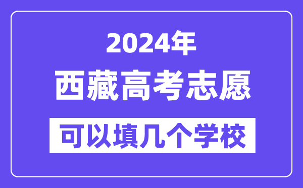 2024西藏高考志愿可以填幾個(gè)學(xué)校？附詳細(xì)填報(bào)流程