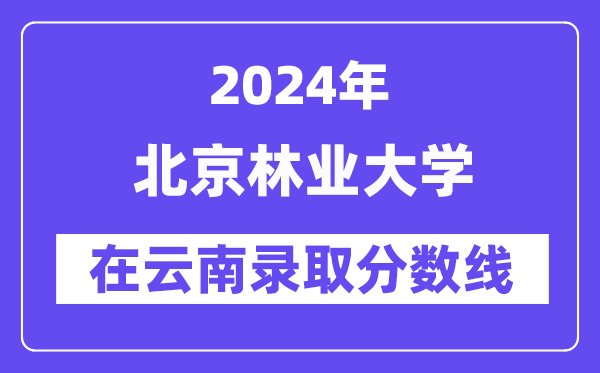 北京林業(yè)大學(xué)2024年在云南錄取分數(shù)線一覽表(2025年參考)