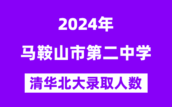 2024年馬鞍山二中考入清華北大人數是多少？附歷年分數線