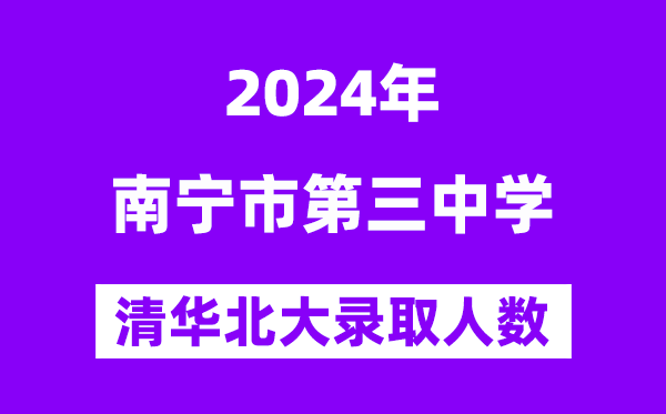 2024年南寧三中考入清華北大人數(shù)是多少？附歷年分數(shù)線