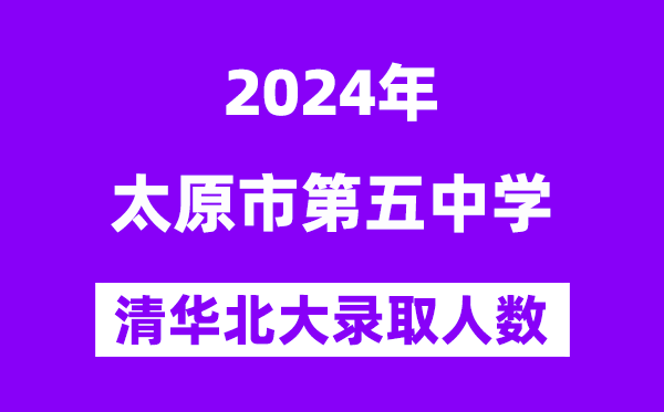 2024年太原五中考入清華北大人數(shù)是多少？附歷年分?jǐn)?shù)線