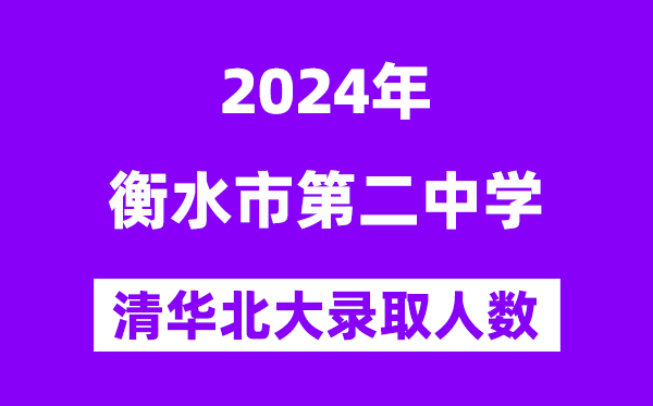 2024年衡水二中考入清華北大人數(shù)是多少？附歷年分?jǐn)?shù)線