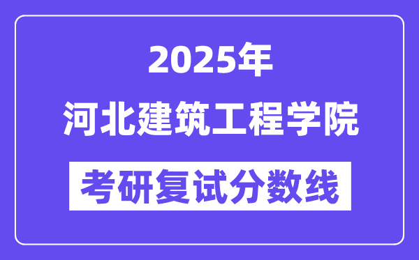 2025河北建筑工程學(xué)院考研復(fù)試分?jǐn)?shù)線一覽表