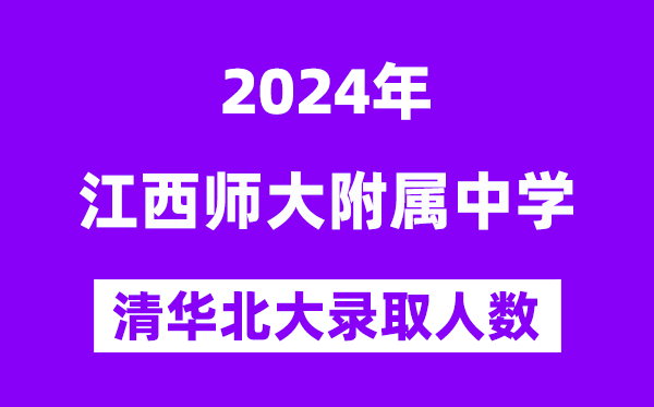 2024年江西師大附中考入清華北大人數(shù)是多少？附歷年分?jǐn)?shù)線