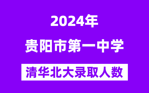 2024年貴陽一中考入清華北大人數(shù)是多少？附歷年分?jǐn)?shù)線