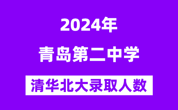 2024年青島二中考入清華北大人數(shù)是多少？附歷年分?jǐn)?shù)線