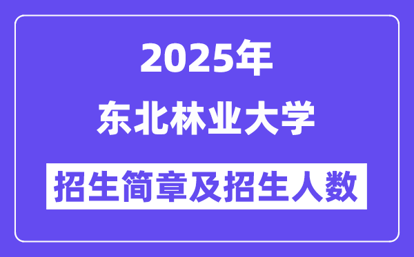 東北林業(yè)大學(xué)2025高考招生簡(jiǎn)章及各省招生計(jì)劃人數(shù)