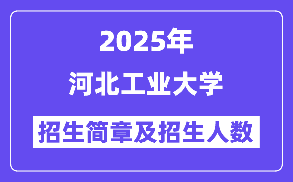 河北工業(yè)大學(xué)2025高考招生簡(jiǎn)章及各省招生計(jì)劃人數(shù)
