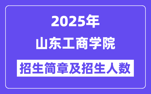 山東工商學院2025高考招生簡章,各省招生計劃人數匯總
