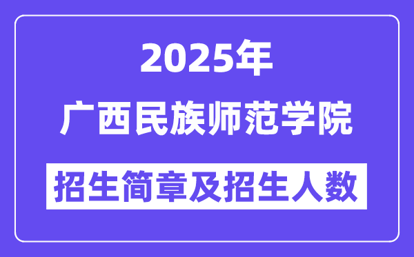 廣西民族師范學(xué)院2025高考招生簡章,各省招生計劃人數(shù)匯總