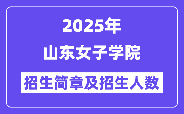 山東女子學院2025高考招生簡章,各省招生計劃人數(shù)匯總