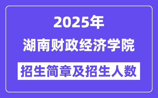 湖南財(cái)政經(jīng)濟(jì)學(xué)院2025高考招生簡章,各省招生計(jì)劃人數(shù)匯總
