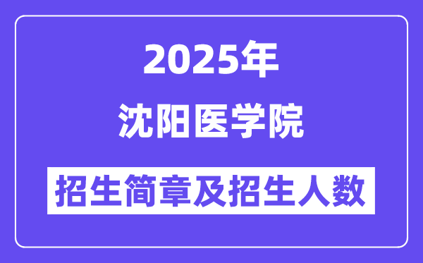 沈陽醫(yī)學(xué)院2025高考招生簡(jiǎn)章,各省招生計(jì)劃人數(shù)匯總
