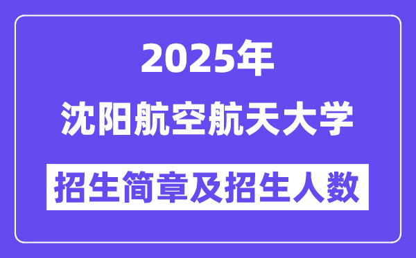 沈陽航空航天大學2025高考招生簡章,各省招生計劃人數(shù)匯總