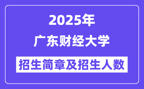 廣東財(cái)經(jīng)大學(xué)2025高考招生簡(jiǎn)章,各省招生計(jì)劃人數(shù)匯總