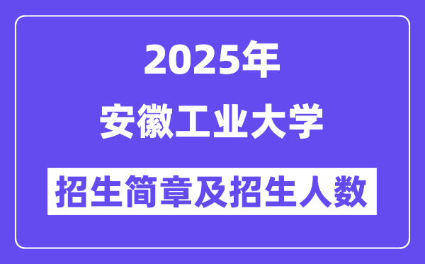 安徽工業(yè)大學2025高考招生簡章,各省招生計劃人數(shù)匯總