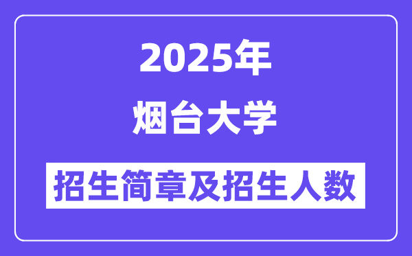 煙臺大學2025高考招生簡章,各省招生計劃人數(shù)匯總