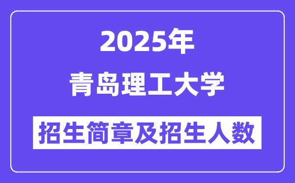青島理工大學2025高考招生簡章,各省招生計劃人數(shù)匯總