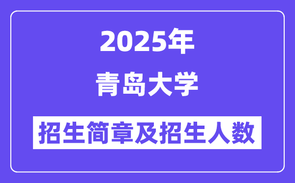 青島大學(xué)2025高考招生簡(jiǎn)章,各省招生計(jì)劃人數(shù)匯總