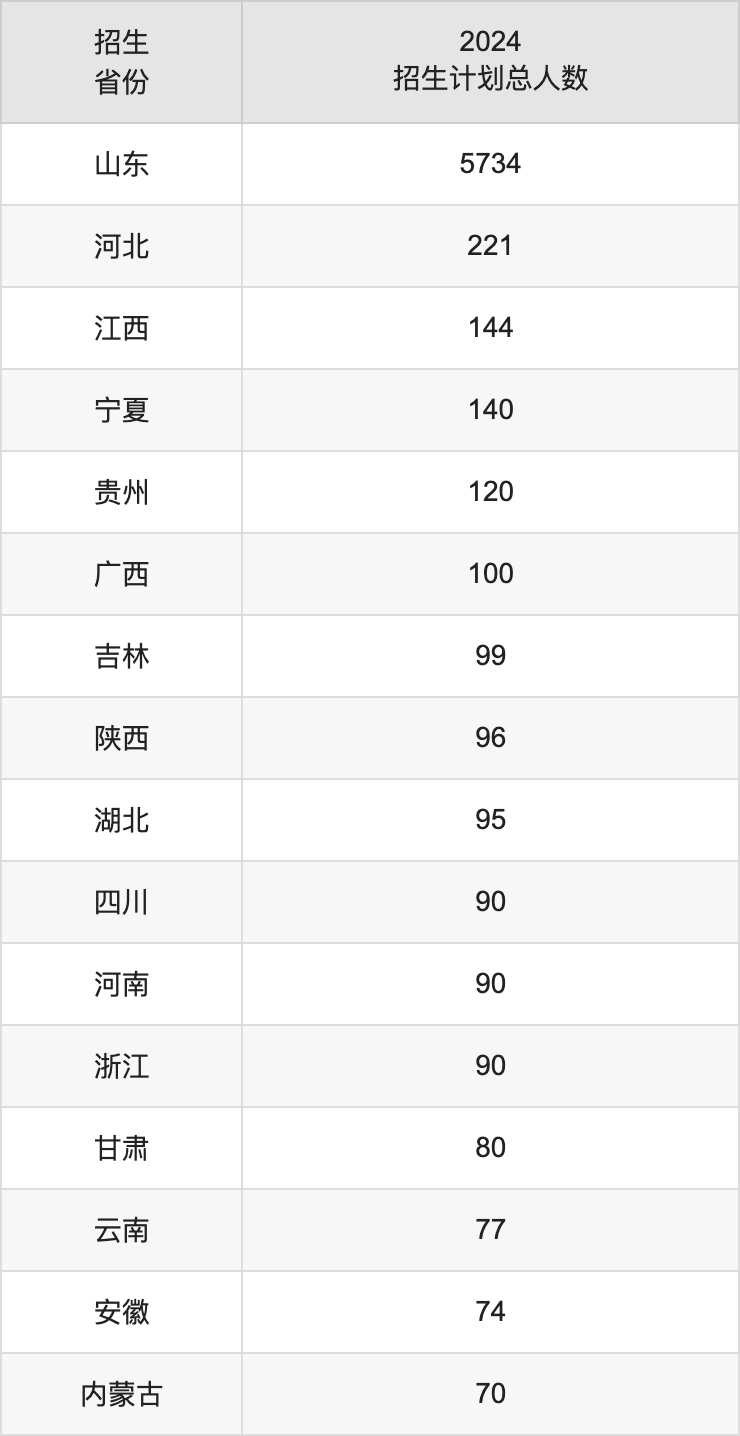 山東理工大學(xué)2025高考招生簡(jiǎn)章,各省招生計(jì)劃人數(shù)匯總