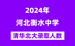 2024年衡水中學(xué)考入清華北大