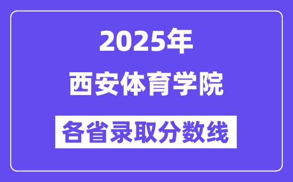 2025高考多少分能上西安體育學(xué)院？各省錄取分數(shù)線匯總