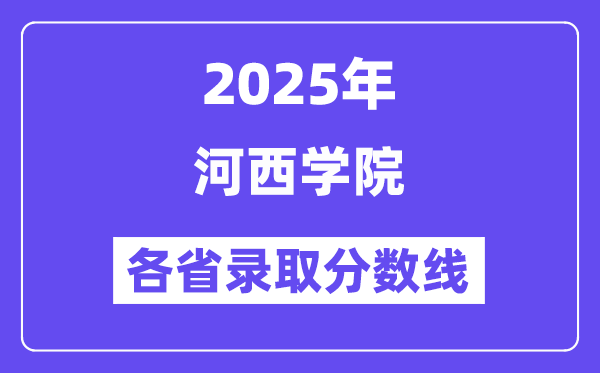2025高考多少分能上河西學(xué)院？各省錄取分數(shù)線匯總