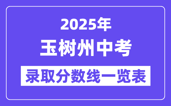 2025年玉樹州中考各高中錄取分?jǐn)?shù)線一覽表