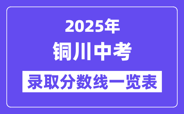 2025年銅川中考各高中錄取分?jǐn)?shù)線一覽表